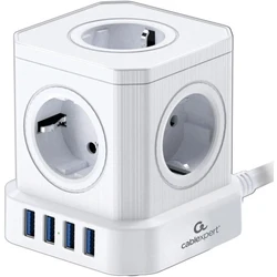 Сетевой фильтр Cablexpert TWR-5-U4-W-3