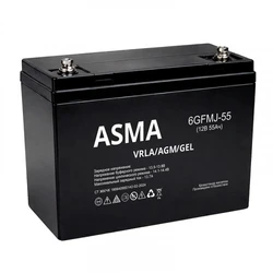 Сменные аккумуляторы АКБ для ИБП Asma 6GFM-55 GEL 12 В