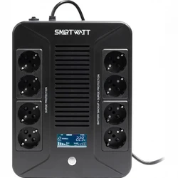 Источник бесперебойного питания SMARTWATT Safe pro LCD 800 3703020280002 Линейно-интерактивные, Напольный (Tower), 850 ВА, 480 Вт