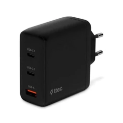 Батарейка Ttec SmartCharger Trio GAN 120W PD Travel Charger 2 USB-C+USB-A Black 2SCG04S