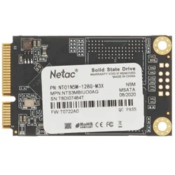 Жесткий диск Netac N5M NT01N5M-128G-M3X SSD (твердотельные), 128 ГБ, M.2, SATA