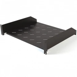 Полка для серверного шкафа Hyperline Полка угловая с перфорацией 19", 2U, ширина 440 мм, глубина 400 мм TAL3-2U-400-RAL9005