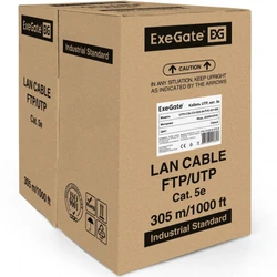Кабель витая пара ExeGate Кабель UTP 4 пары кат.5e бухта 305м EX281815RUS