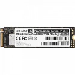 Внутренний накопитель ExeGate Professional KC2000TP512 EX282322RUS SSD (твердотельные), 512 ГБ, M.2, PCIe