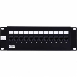 Патч-панель Hyperline PPW-12-8P8C-C5E 12 портов, Flat, Cat. 5e