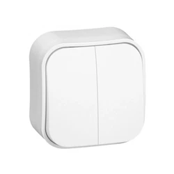 Legrand Выключатель двухклавишный Legrand Forix 10A 250В IP20 накладной белый 782402