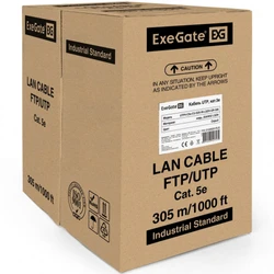 Кабель витая пара ExeGate Кабель UTP 4 пары кат.5e бухта 305м EX289281RUS