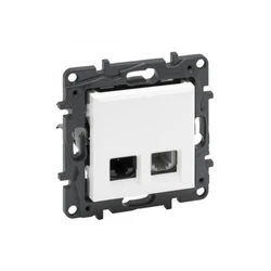Сетевая розетка Legrand Информационная розетка одинарная, Niloe Step, 863156, RJ11+RJ45 Кат.6e UTP Белый