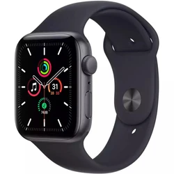 Apple Watch SE GPS, 44mm Space Grey Aluminium Case with Midnight Sport Band - Regular MKQ63GK Смарт-часы