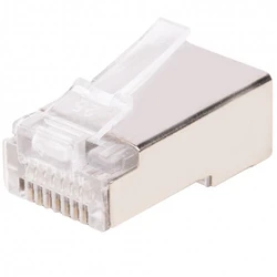 Коннектор WRline Коннектор RJ-45 под витую пару категория 5e экранированный универсальный (100 шт в упак.) WR-8P8C-5E-SH