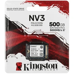 Внутренний жесткий диск Kingston NV3 SNV3SM3/500G (SSD (твердотельные), 500 ГБ, M.2, PCIe)