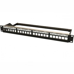 Патч-панель Hyperline Модульная патч-панель 19" 24 порта 4 съемные панели по 6 модулей 1U (без модулей) PPBL6-19-24-RM 24 порта