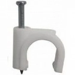 Аксессуар для кабельных сетей Hyperline Скоба пластиковая с гвоздем (клипса) макс. диаметр 6мм (100 шт) GC-1C