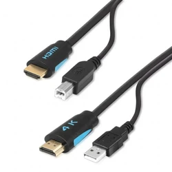 Кабель интерфейсный SmartBuy Кабель KVM USB+HDMI, 4K, 1.5m, TeslaSmart 0012547 USB Type A - HDMI