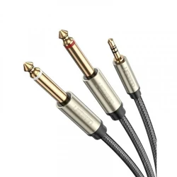 Кабель интерфейсный UGREEN AV126 10615 MINI JACK 3.5 (input) - JACK 6.3 (input) x2