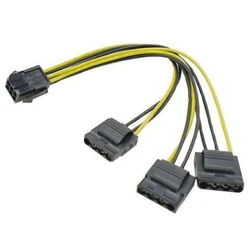 Кабель питания NO NAME 6Pin на 3xMolex, 20см, 6Pin - 3xMolex 0012920