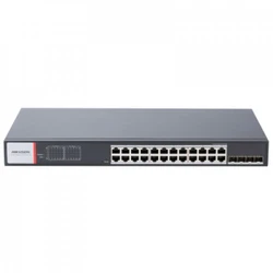 Коммутатор Hikvision DS-3T1528HP-SI-24P4F 301803299 1000 Base-T (1000 мбит/с), 4 SFP порта