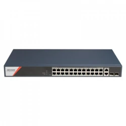 Коммутатор Hikvision DS-3E1528HP-SI-24P2T2F 301803251 1000 Base-T (1000 мбит/с), 2 SFP порта