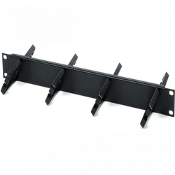 Аксессуар для серверного шкафа Hyperline Кабельный организатор с пластиковыми кольцами двухсторонний 19" 2U CM-2U-PL-DBL