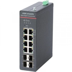 Коммутатор Hikvision DS-3T1512HP-SI-8P4F 301803311 1000 Base-T (1000 мбит/с), 4 SFP порта