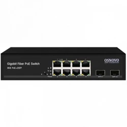 Коммутатор OSNOVO Гигабитный PoE SW-80802(150W) 1000 Base-TX (1000 мбит/с), 2 SFP порта