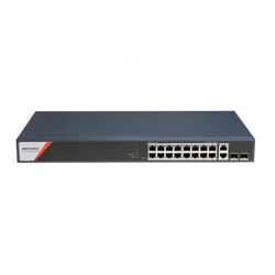 Коммутатор Hikvision DS-3E1520HP-SI-16P2T2F 1000 Base-T (1000 мбит/с), 2 SFP порта