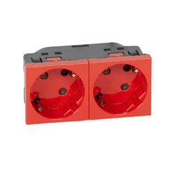 Розетка Legrand Mosaic Роз. 2Х2К+З н.ст. 45° бл. 077281