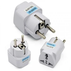 NO NAME Адаптер Евровилка 220V на тройной английский 220V, белый 0000816