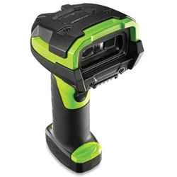 Сканер штрихкода Zebra LI3678-SR3U42A0S1W Ручной беспроводной, 1D, USB, Черно-зеленый, С подставкой
