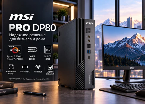 MSI PRO DP80 получил версии с Ryzen 5 3501U и Ryzen 7 4700LE