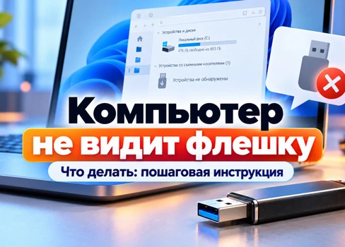 Компьютер не видит флешку: что делать, инструкция пошагово для Windows 11 и 10