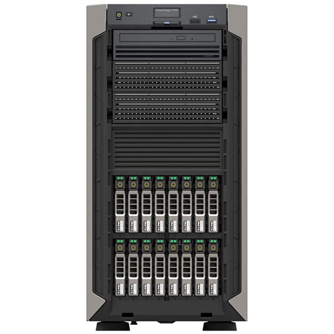 Сервер Dell PowerEdge T440 T440-5932-1 Tower, Xeon Silver 4108, 1800 МГц, 8, 11, 2 x 16 ГБ, SFF 2.5", 16, 1x 1.2 ТБ