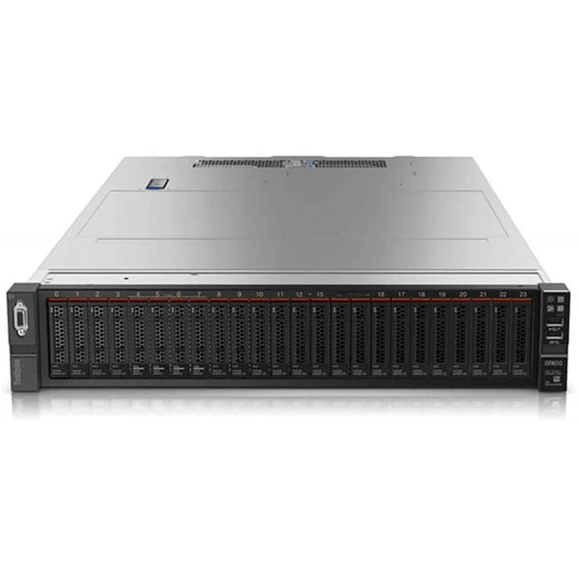Сервер Lenovo ThinkSystem SR650 7X06A0AWEA 2U Rack, Xeon Silver 4208, 2100 МГц, 8, 11, 1 x 16 ГБ, SFF 2.5", 24