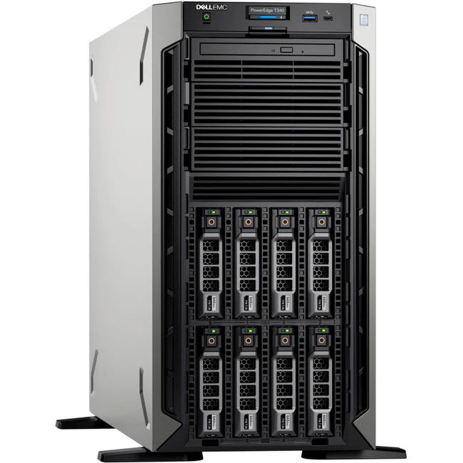 Сервер Dell T340 T340-4768 Tower, Xeon E-2134, 3500 МГц, 4, 8, 1 x 16 ГБ, SFF 2.5" + LFF 3.5", 8, 1x 1.2 ТБ