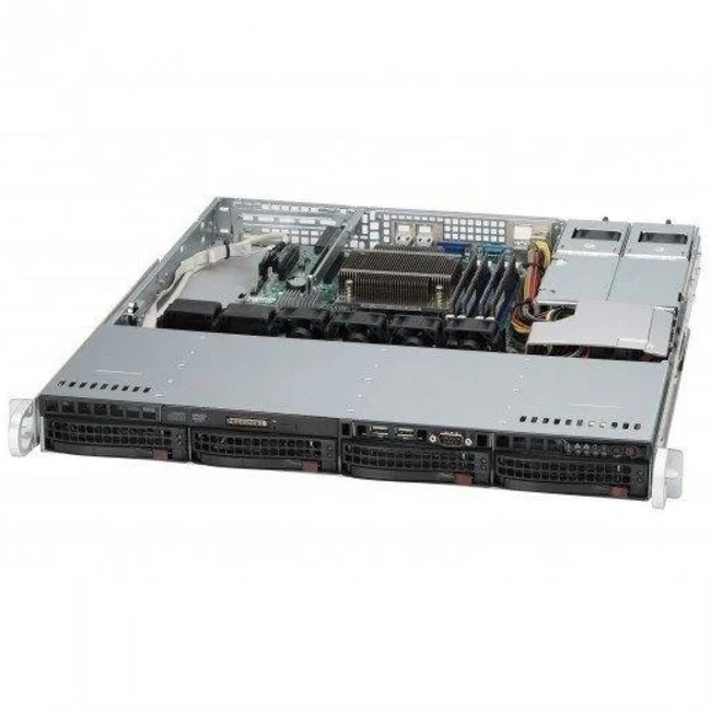 Сервер Supermicro CSE-813MFTQC-R407CB/MBD-X11SPL-F SMR0012 1U Rack, Xeon Silver 4208, 2100 МГц, 8, 11, 1 x 16 ГБ, LFF 3.5", 4