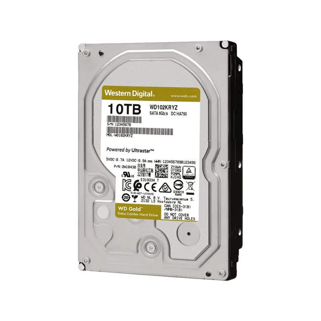 Внутренний жесткий диск Western Digital Gold Enterprise Class WD102KRYZ (HDD (классические), 10 ТБ, 3.5 дюйма, SATA)