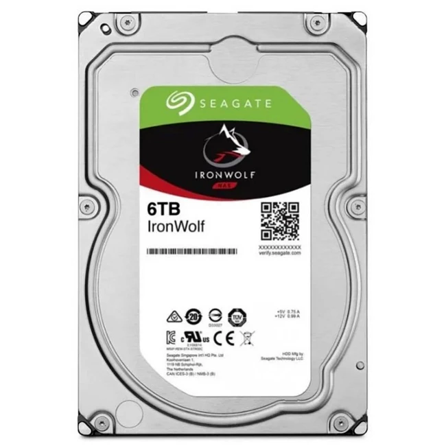 Жесткий диск Seagate IronWolf ST6000VN001 HDD (классические), 6 ТБ, 3.5 дюйма, SATA