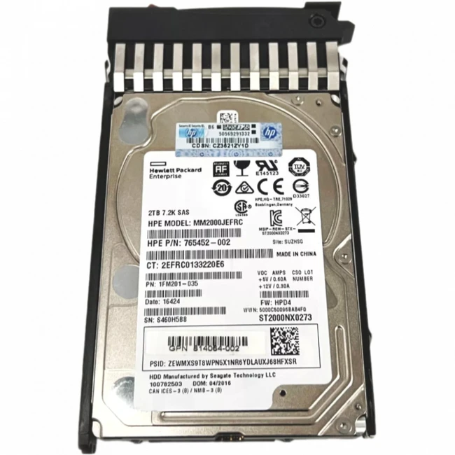 Опция для системы хранения данных СХД HPE 2TB HDD 12G SAS 7.2K SFF for MSA G4 J9F51A (Диск для СХД)