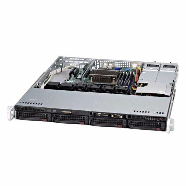 Серверный корпус Supermicro CSE-813MTQ-600CB 1U 4x3.5