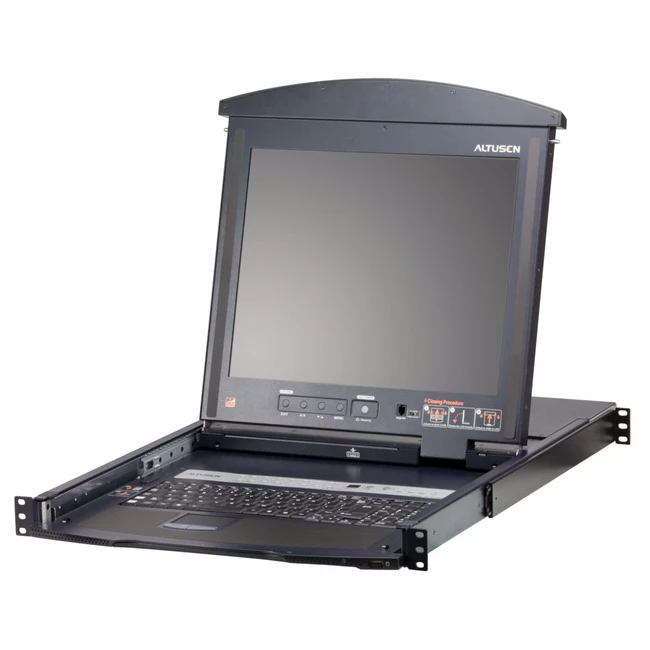 KVM-переключатель ATEN 8P CAT5 HIGH DENSITY DUAL RAIL LCD KL1508AIN-AXA-RG