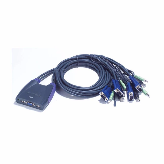 Аксессуар для сервера ATEN PETITE 4 PORT USB KVM SWITCH CS64US-AT