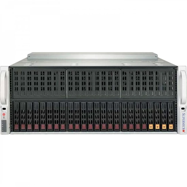 Сервер Supermicro AS-4124GS-TNR-OTO-0 (4U Rack, EPYC 7252, 3100 МГц, 8, 64, 1 x 8 ГБ, SFF 2.5", 24, 2x 240 ГБ)