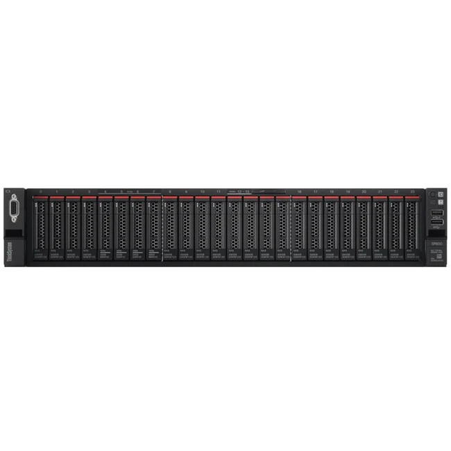 Сервер Lenovo ThinkSystem SR650 7X06A048EA 2U Rack, Xeon Silver 4114, 2200 МГц, 10, 13.75, 1 x 16 ГБ, SFF 2.5", 24