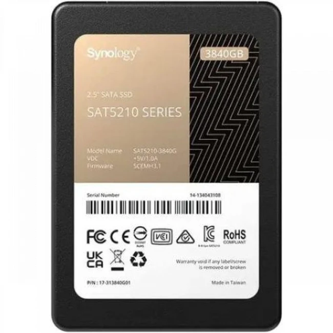 Серверный жесткий диск Synology SAT5210 SAT5210-3840G 2,5 SFF, 3.84 ТБ, SATA