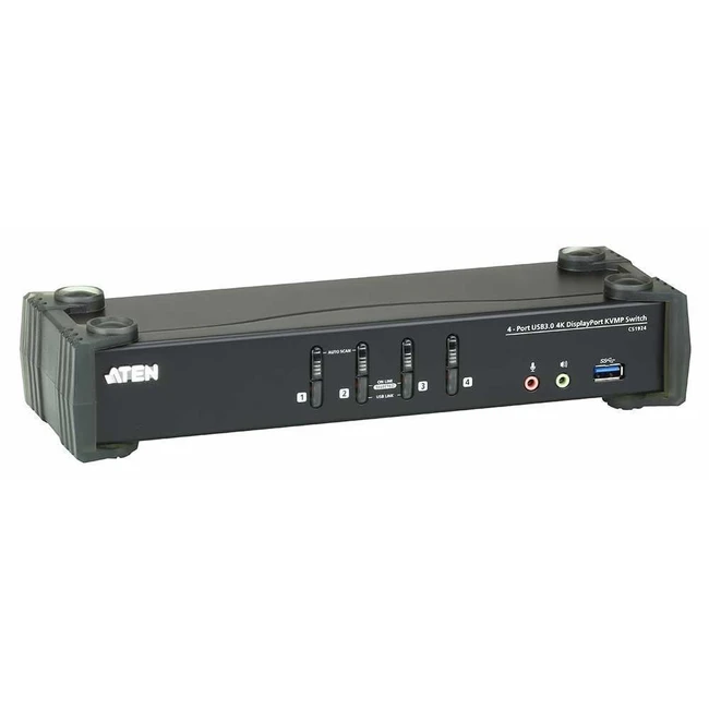 KVM-переключатель ATEN 4P USB 4K DP/F. Audio KVMP/USB3.0 Switch CS1924-AT-G
