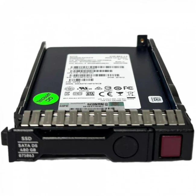 Серверный жесткий диск HPE 480GB SATA 6G SFF 875470-B21_REF (2,5 SFF, 480 ГБ, SATA)