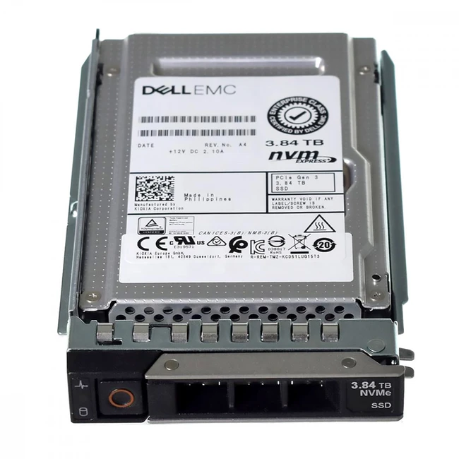Серверный жесткий диск Dell SSD 3.84TB U.2 G15 Hard Drive NVMe RI 400-BKGL 2,5 SFF, 3.84 ТБ, PCIe