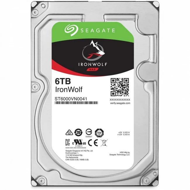 Серверный жесткий диск Seagate IronWolf NAS ST6000VN006 3,5 LFF, 6 ТБ, SATA