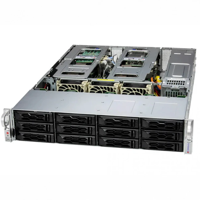 Сервер Supermicro SYS-621C-TN12R SYS-621C-TN12R. (2U Rack, Xeon Gold 6526Y, 2800 МГц, 16, 37.5, 4 x 64 ГБ, SFF + LFF  2.5" + 3.5", 14, 1x 480 ГБ)
