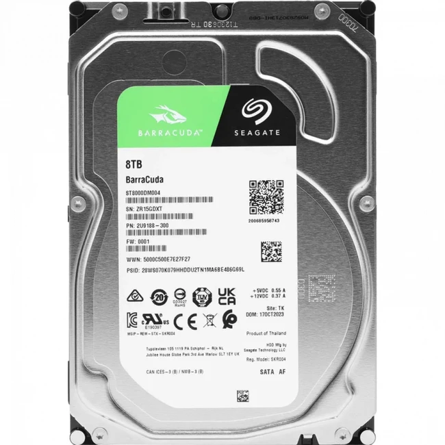 Серверный жесткий диск Seagate ST8000DM004 8719706003766 3,5 LFF, 8 ТБ, SATA